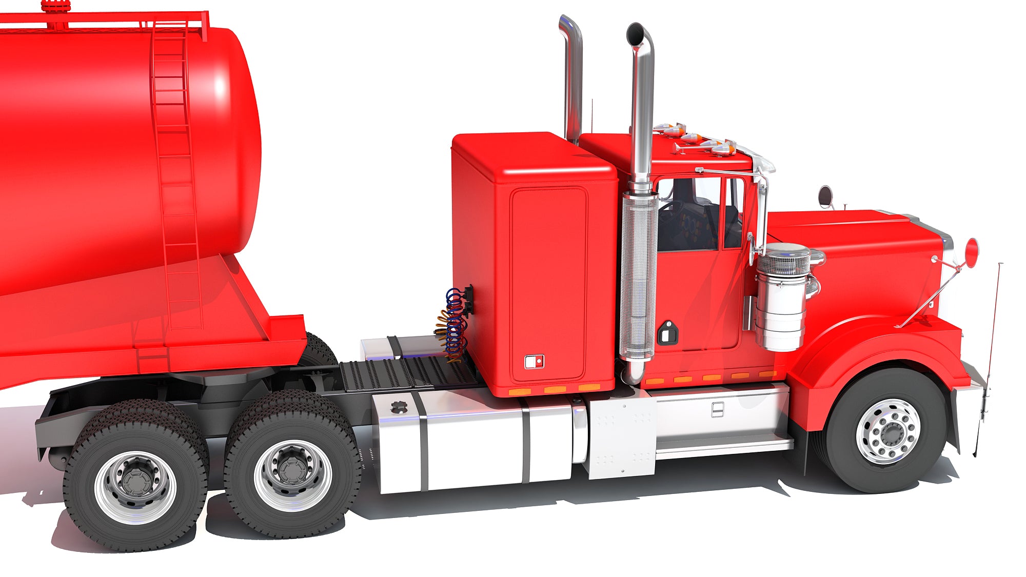 3D Truck with Tank Trailer