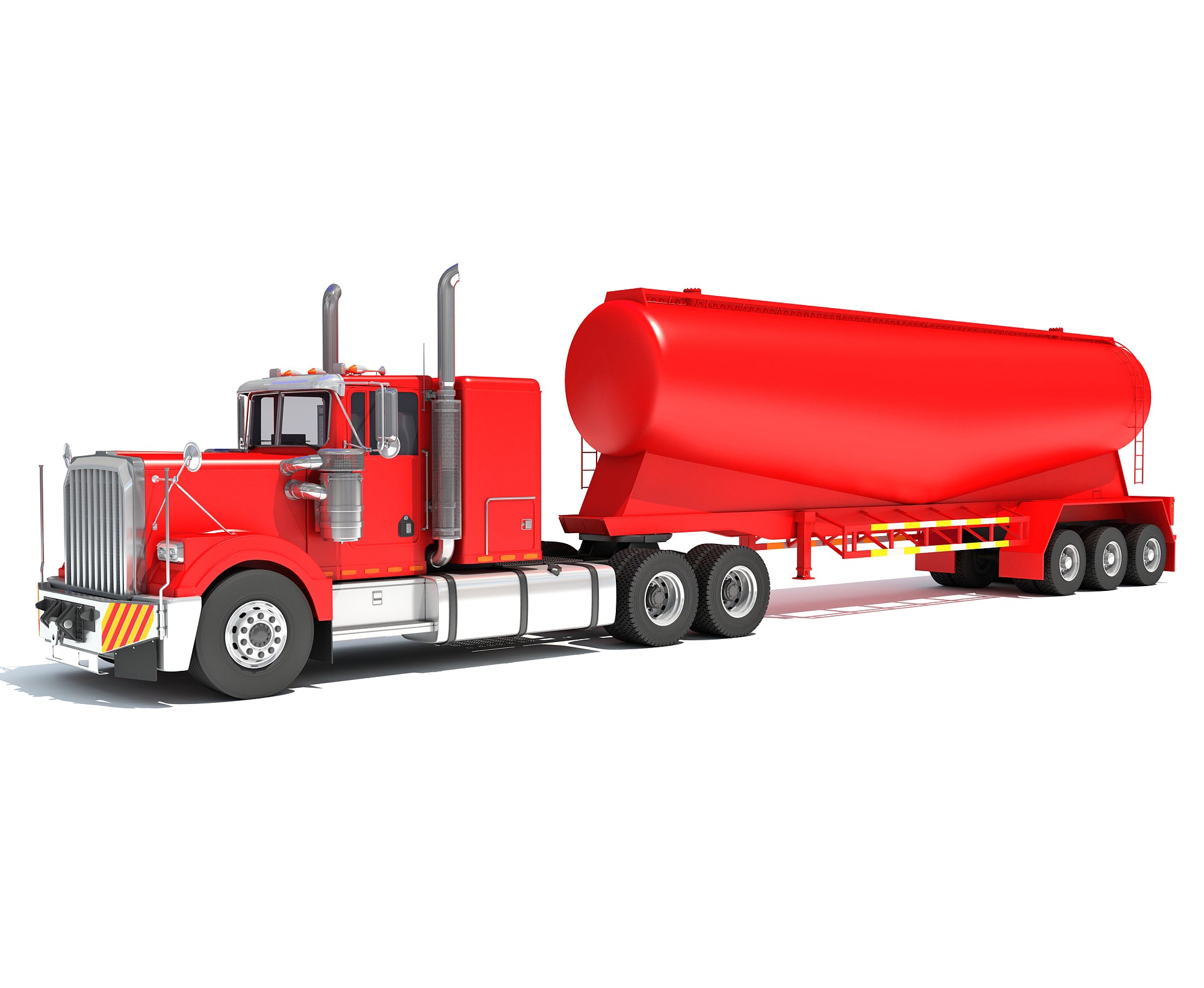 3D Truck with Tank Trailer