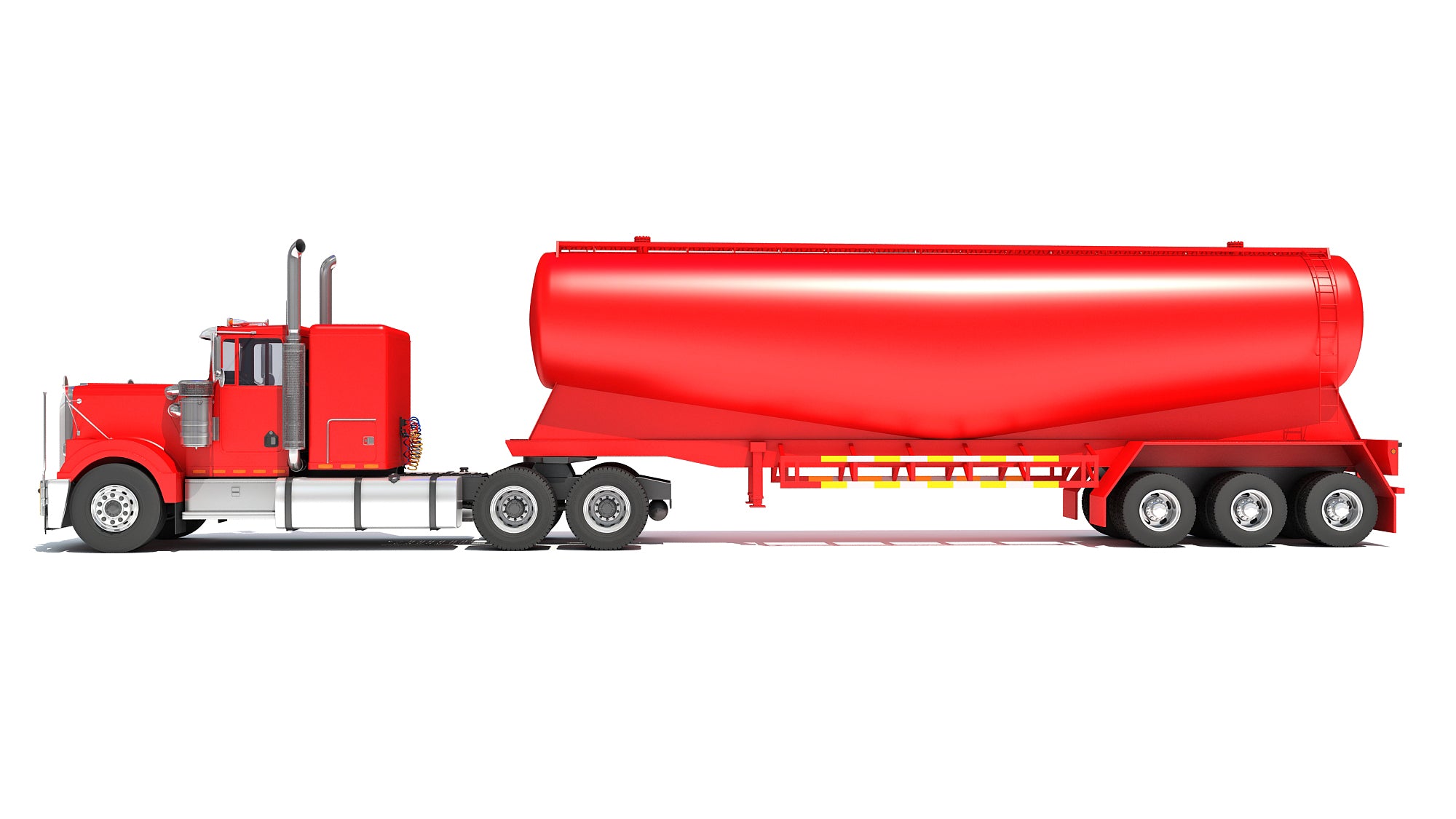 3D Truck with Tank Trailer