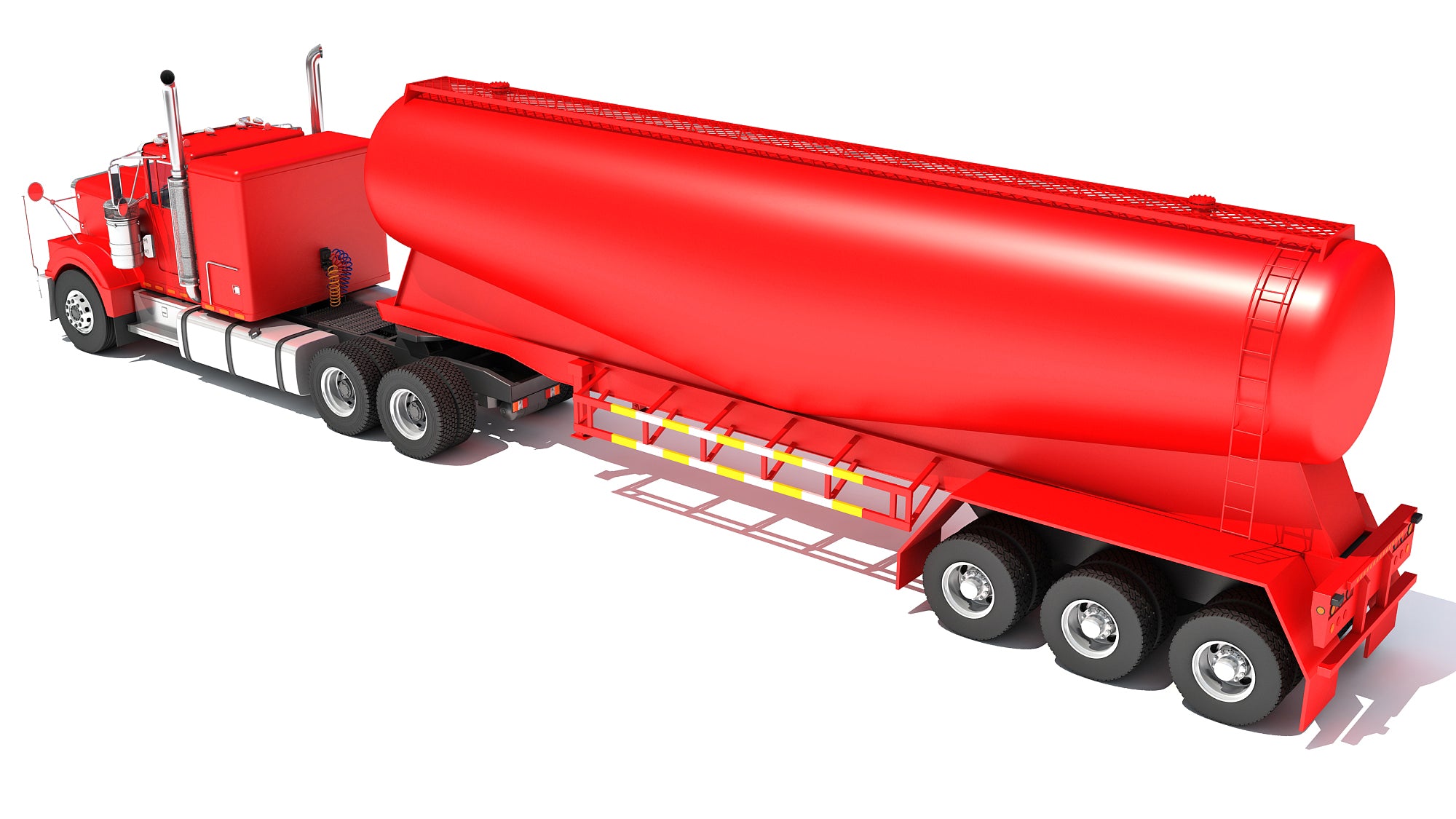 3D Truck with Tank Trailer