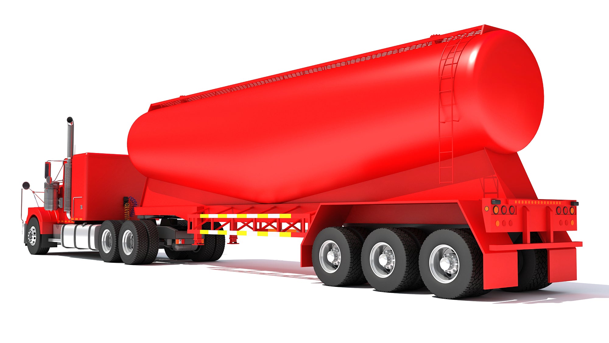 3D Truck with Tank Trailer