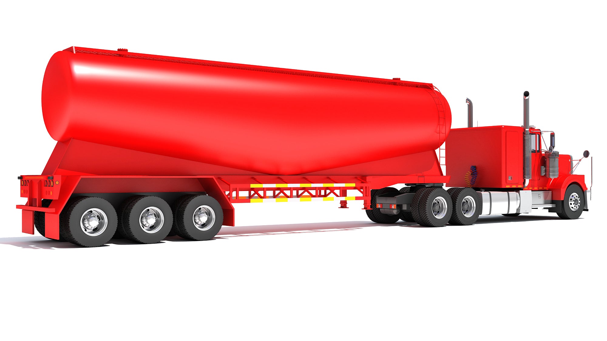 3D Truck with Tank Trailer