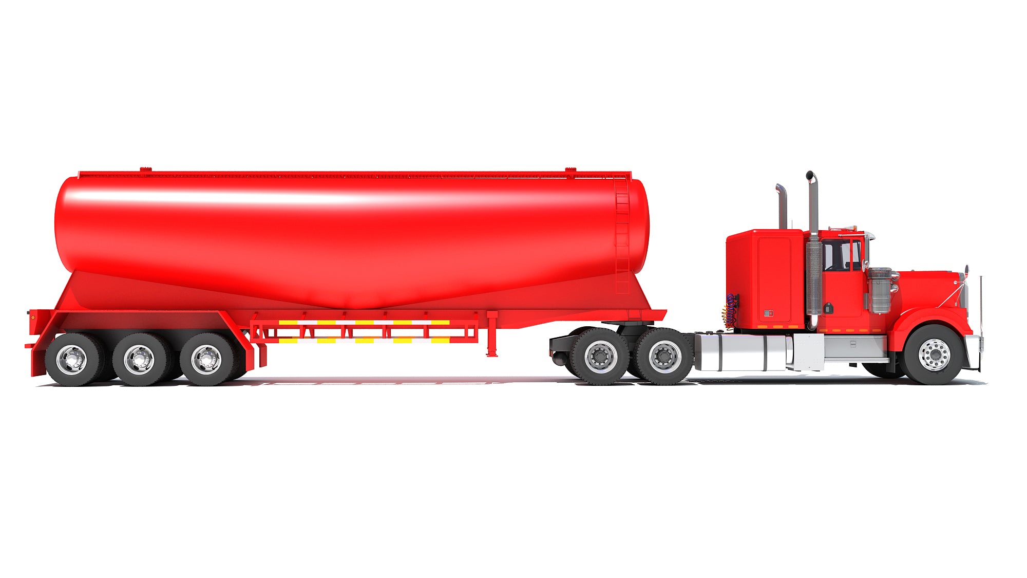 3D Truck with Tank Trailer