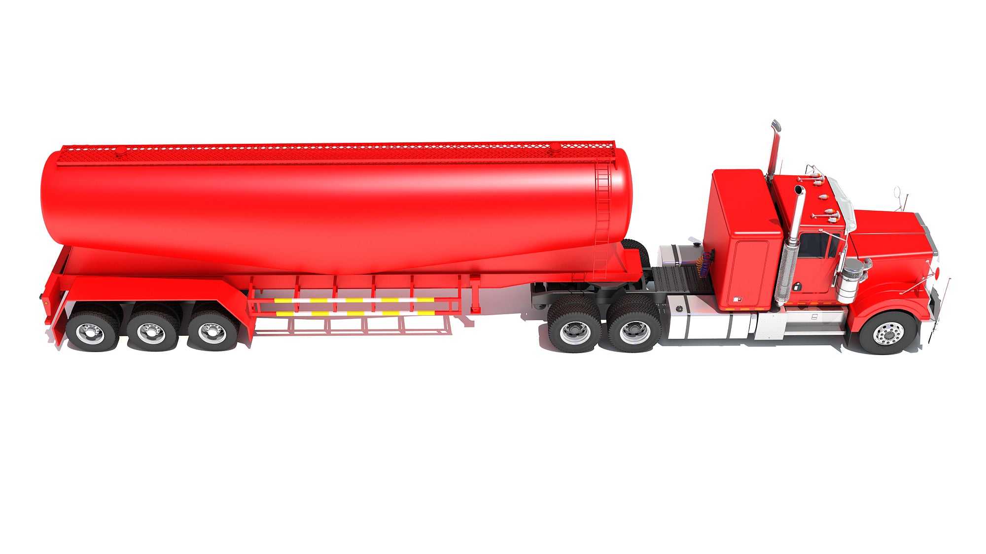 3D Truck with Tank Trailer