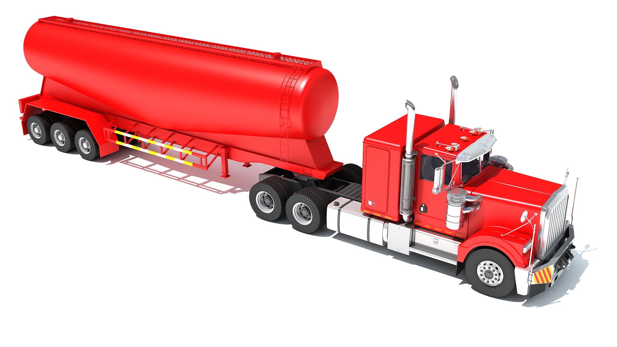 3D Truck with Tank Trailer