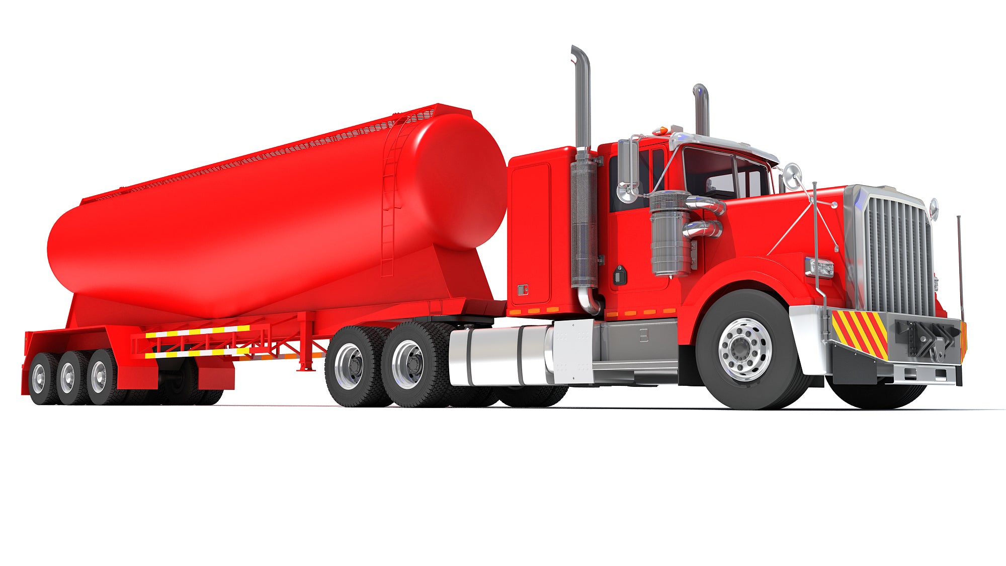 3D Truck with Tank Trailer