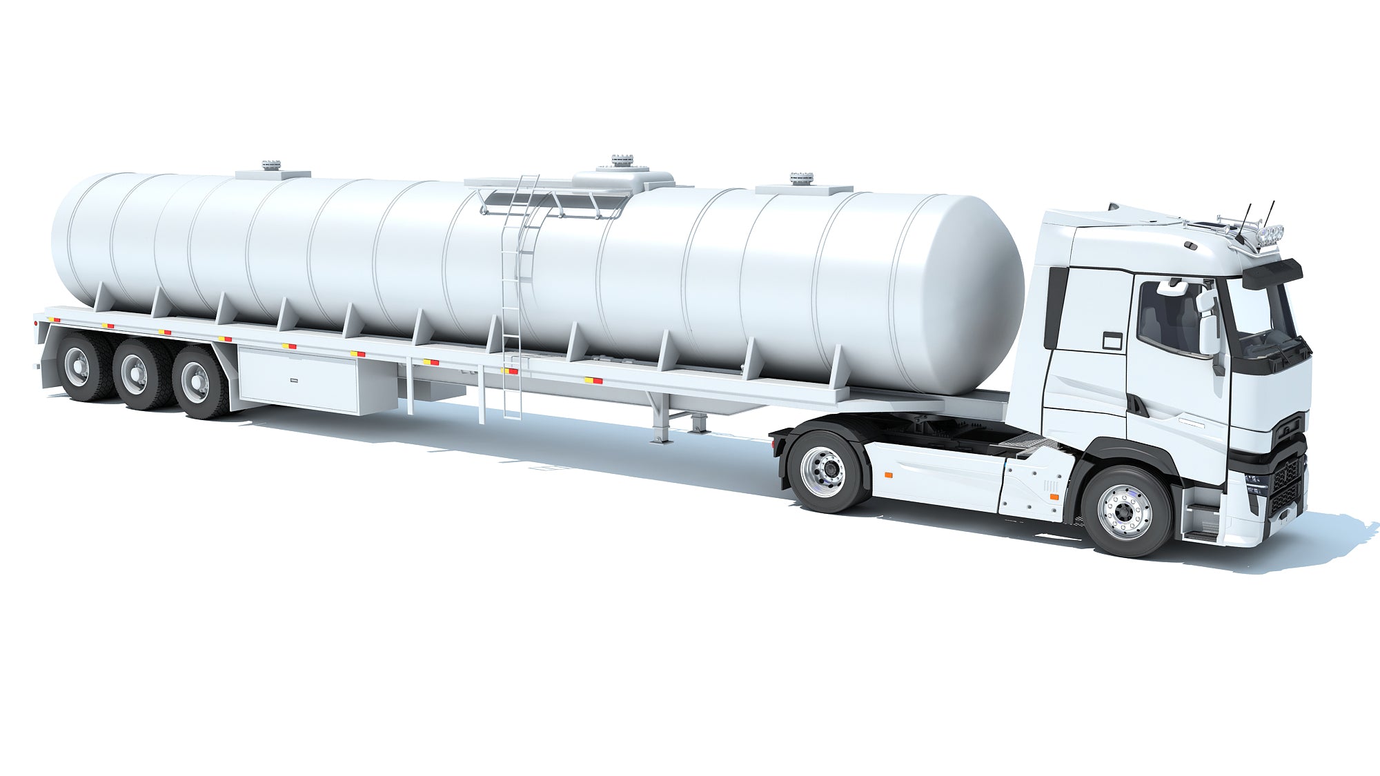 3D Truck with Tank Semitrailer
