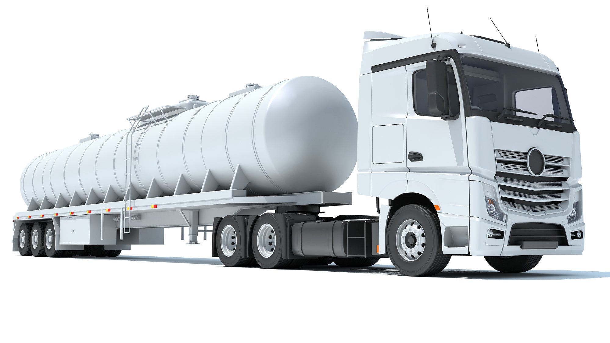 Truck with Tank Semitrailer