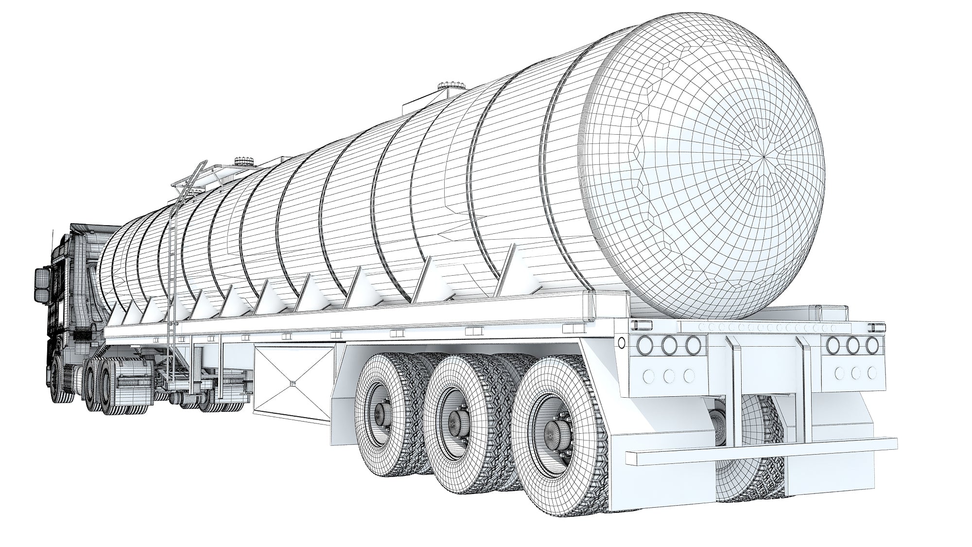 Truck with Tank Semitrailer