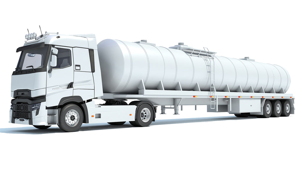 3D Truck with Tank Semitrailer
