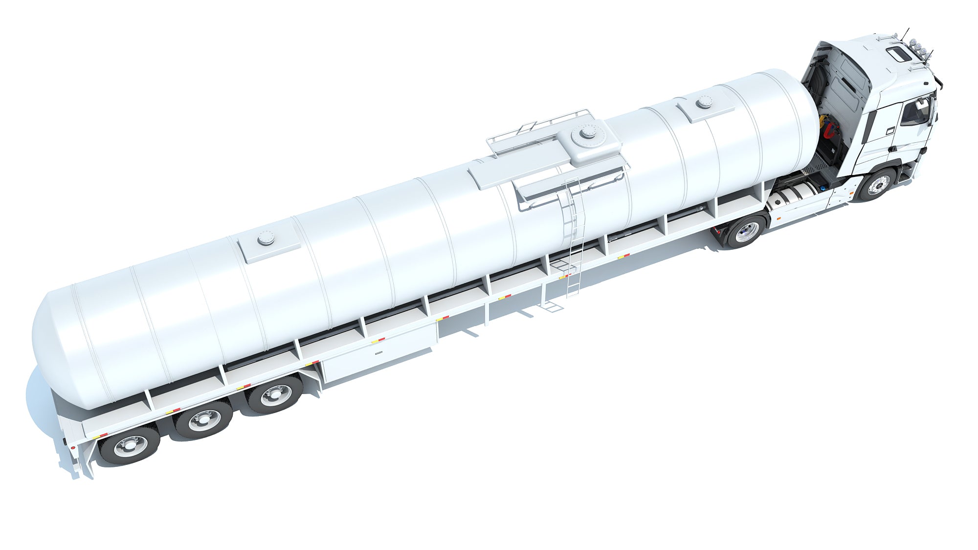 3D Truck with Tank Semitrailer