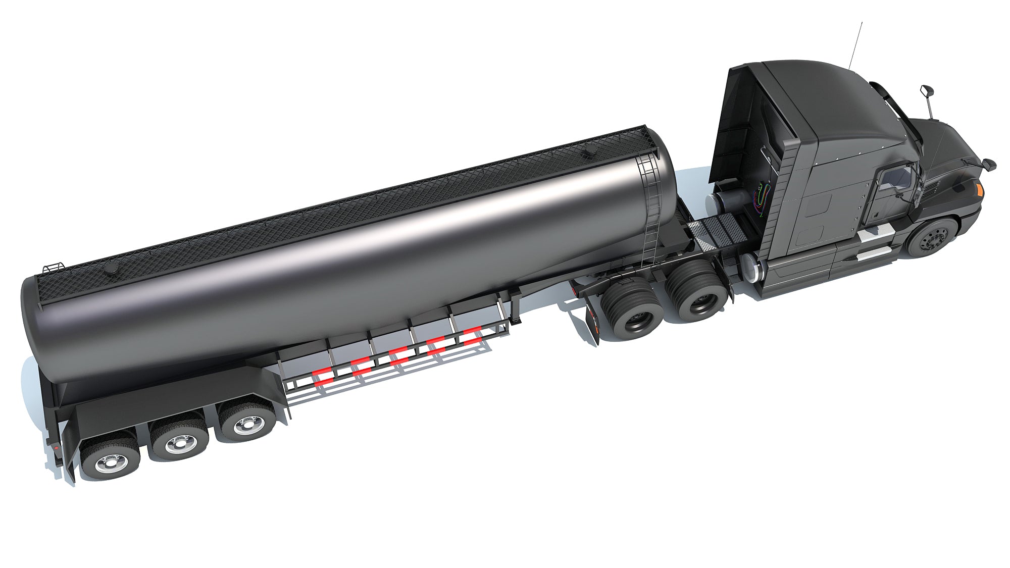 Sleeper Cab Truck with Tank Trailer