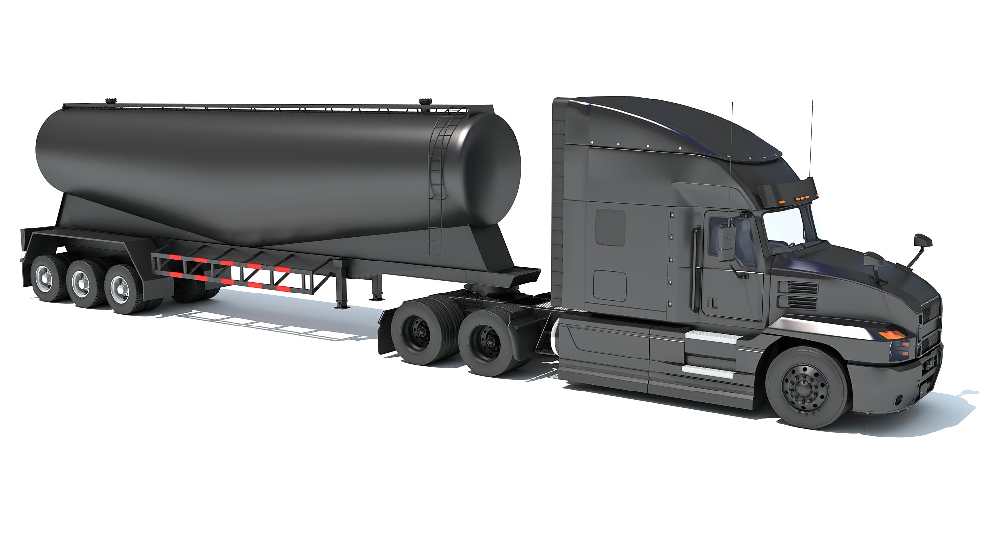 Sleeper Cab Truck with Tank Trailer