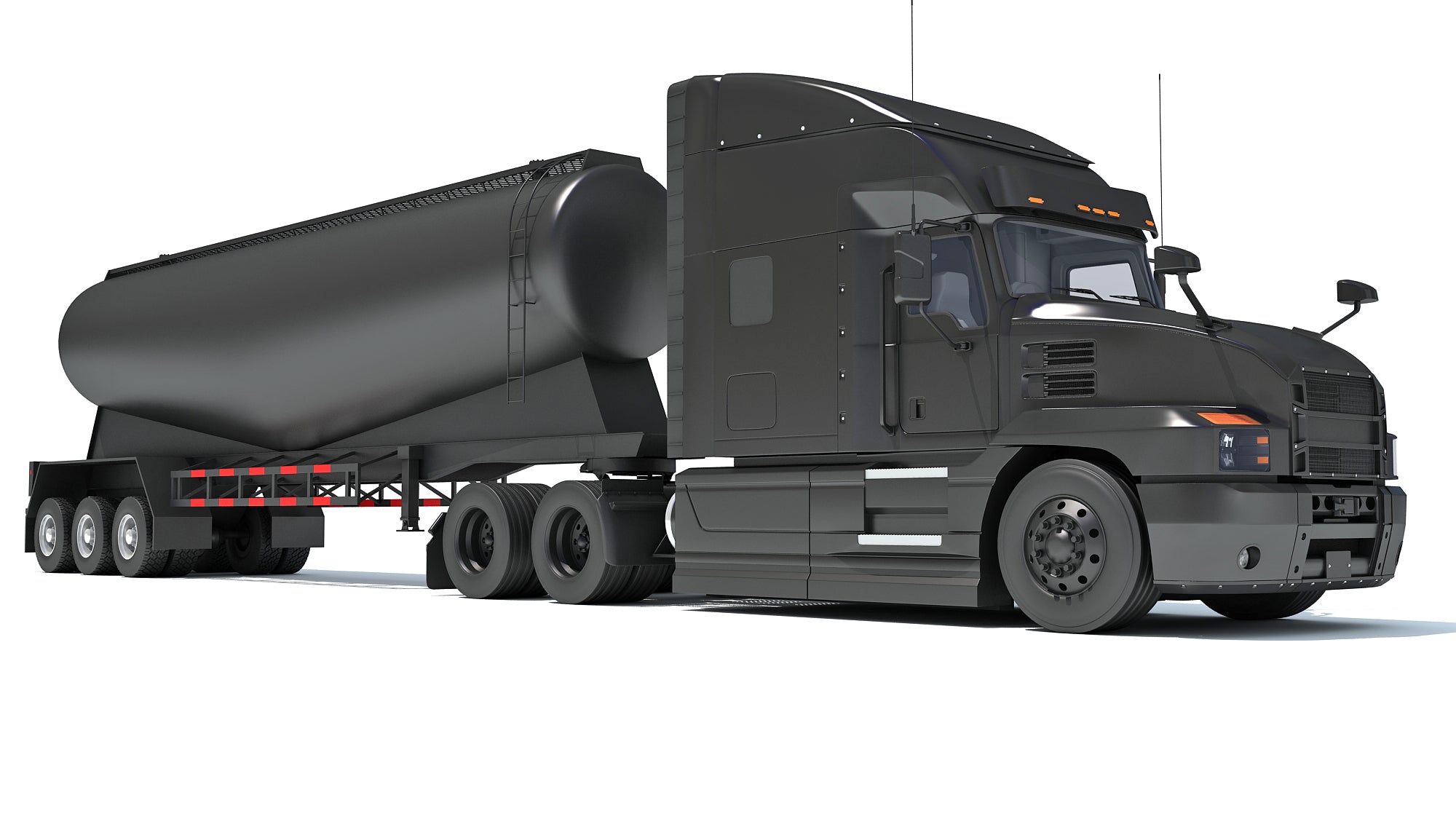 Sleeper Cab Truck with Tank Trailer