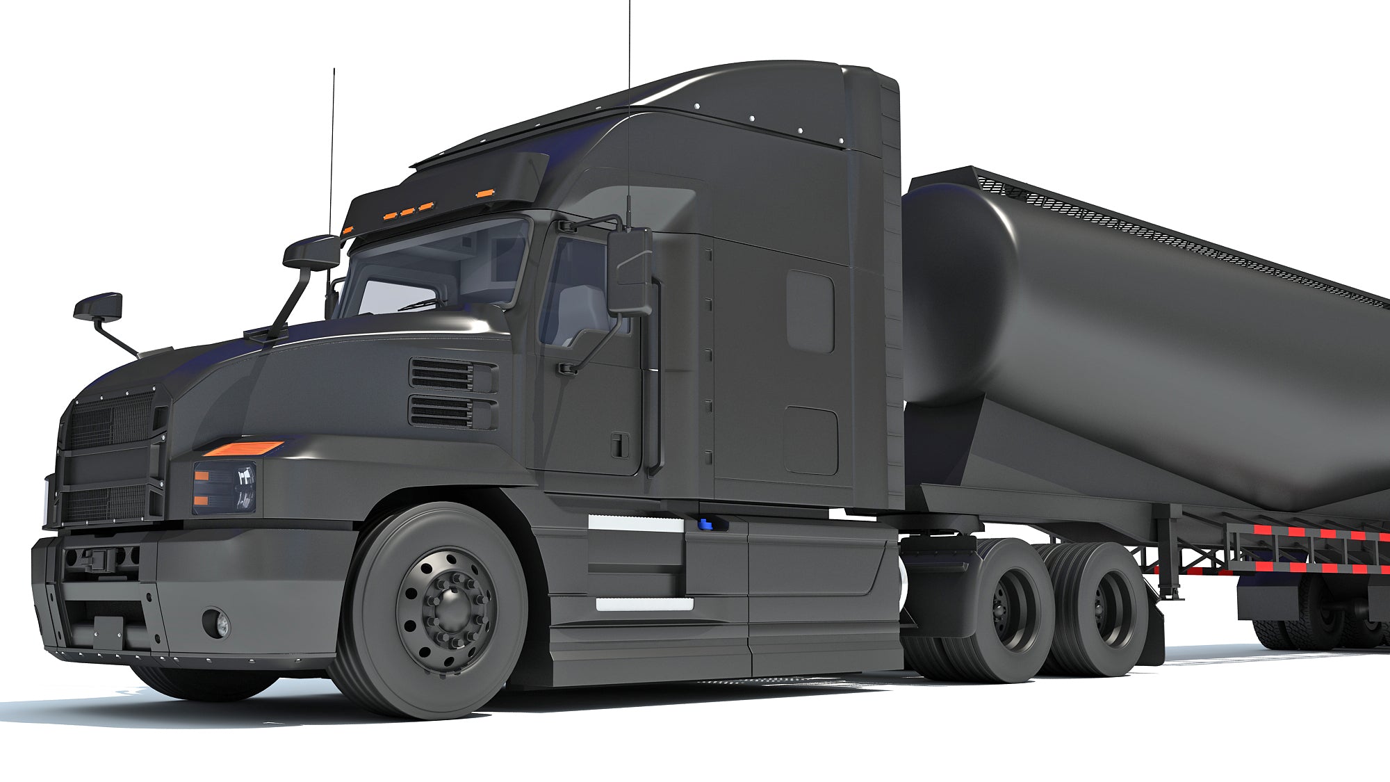 Sleeper Cab Truck with Tank Trailer