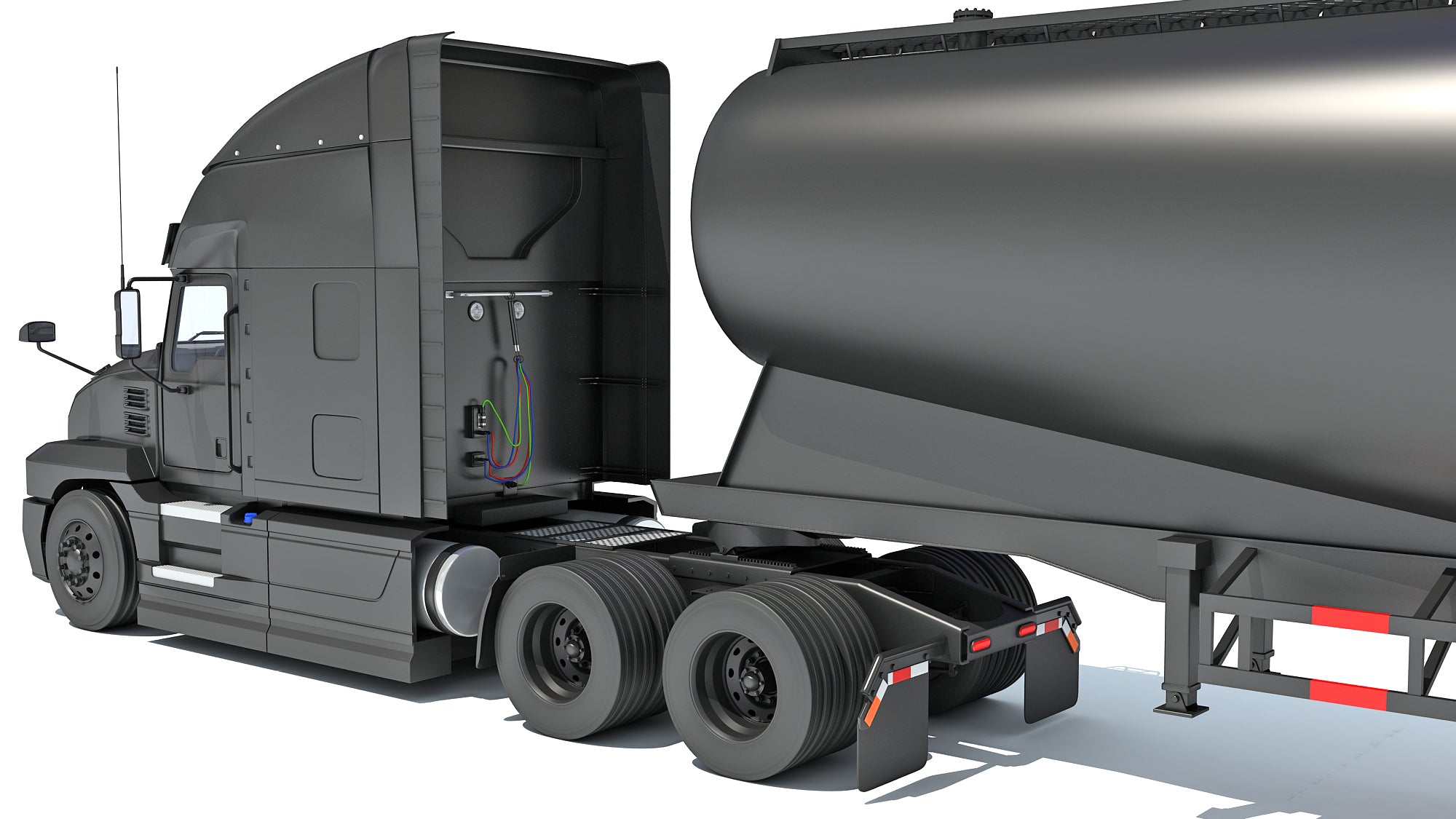 Sleeper Cab Truck with Tank Trailer