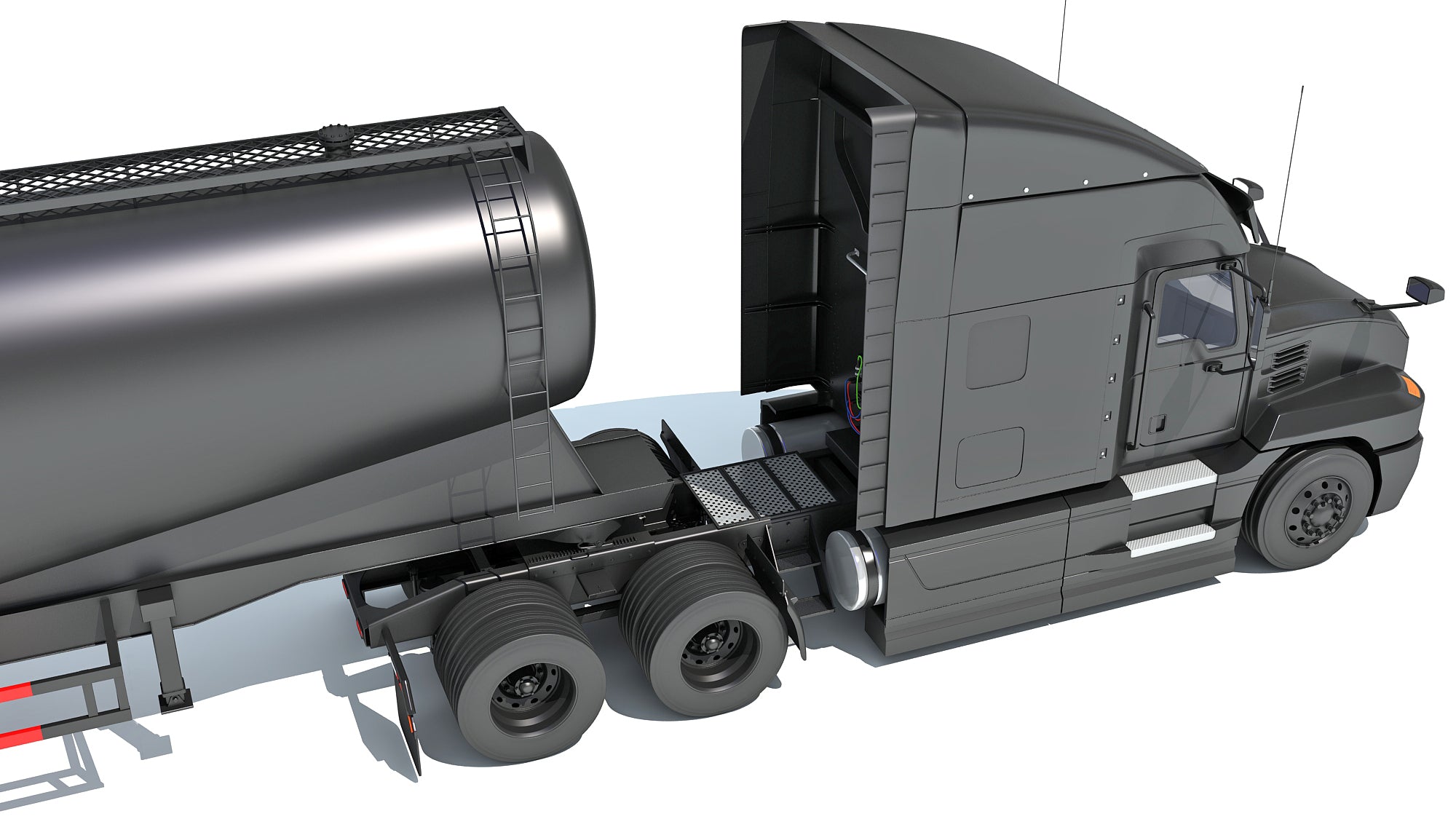 Sleeper Cab Truck with Tank Trailer