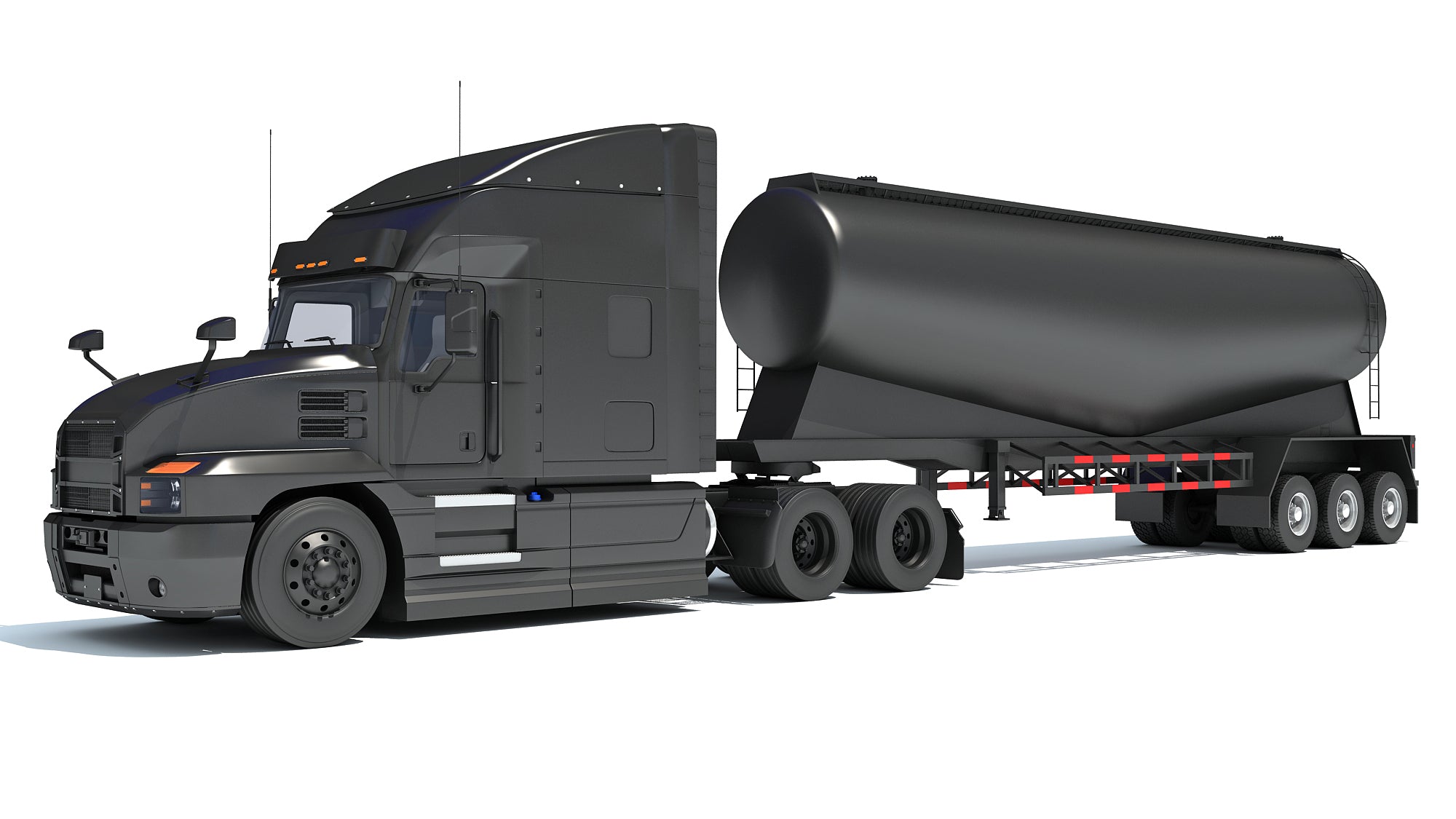 Sleeper Cab Truck with Tank Trailer