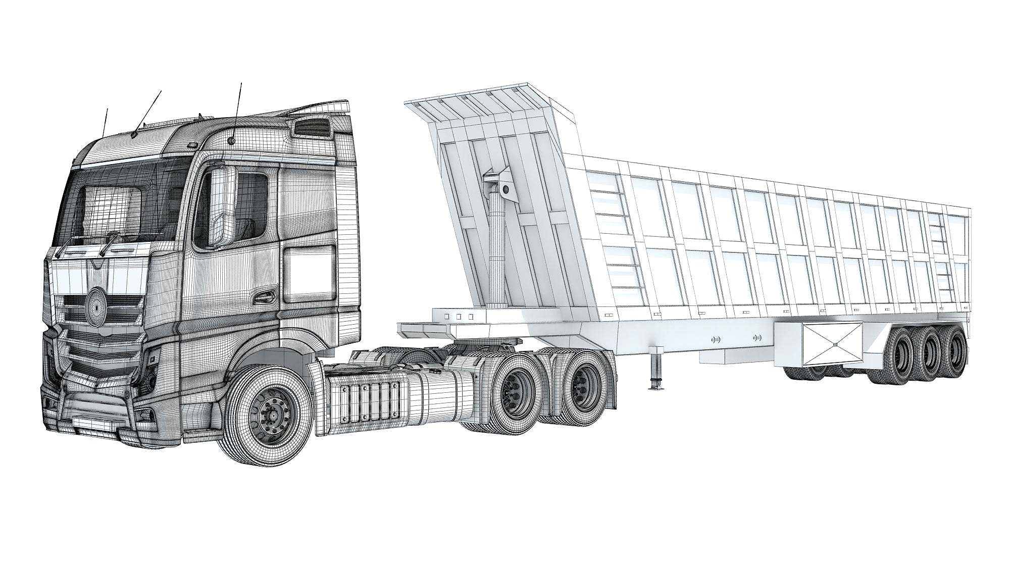 Truck with Tipper Trailer