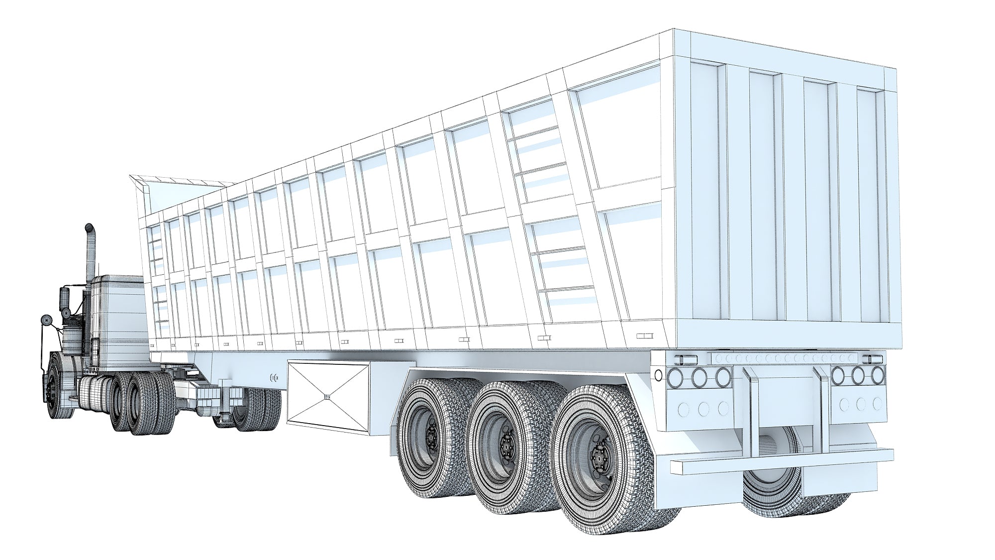 Truck with Tipper Trailer