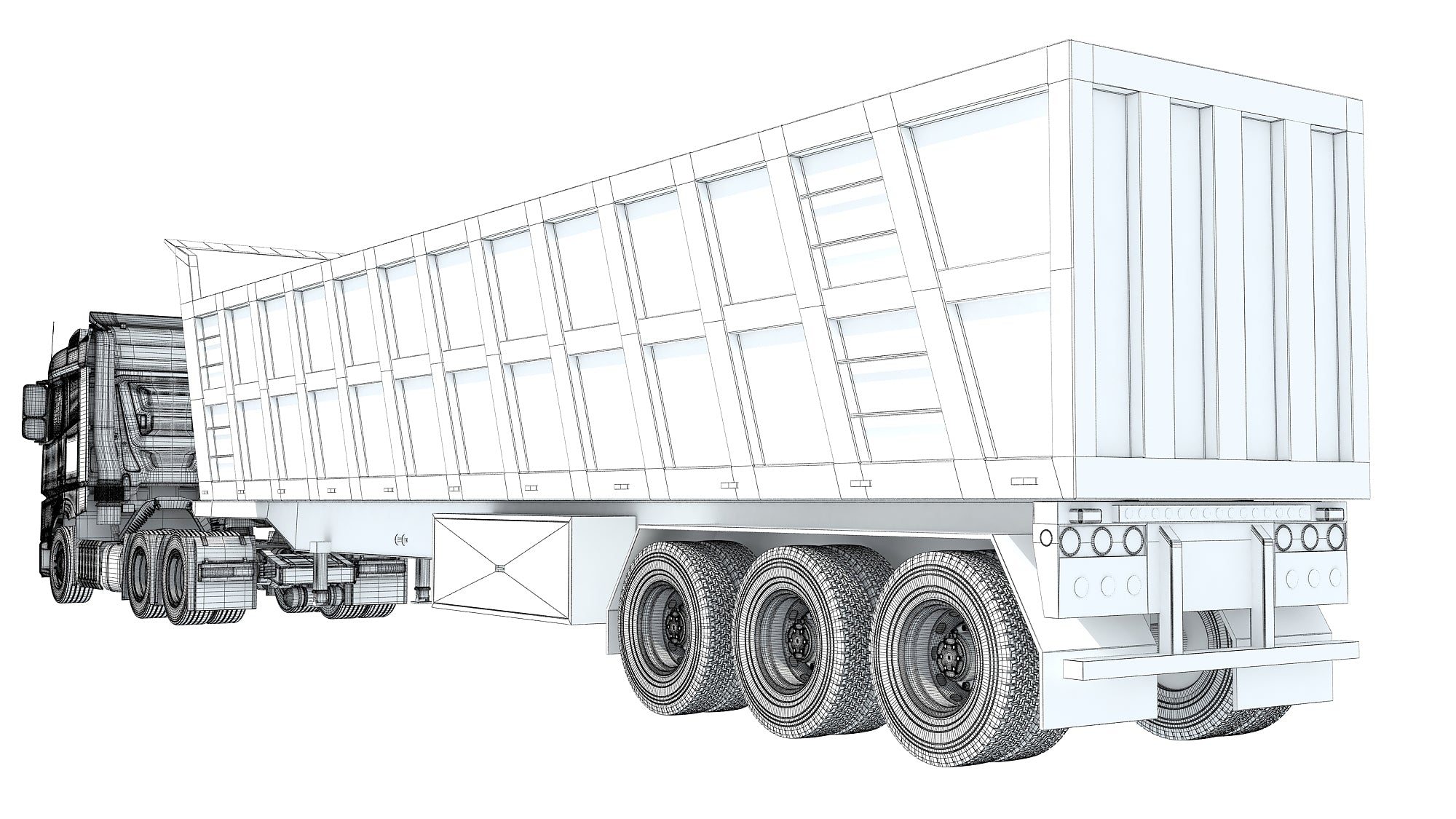 Truck with Tipper Trailer
