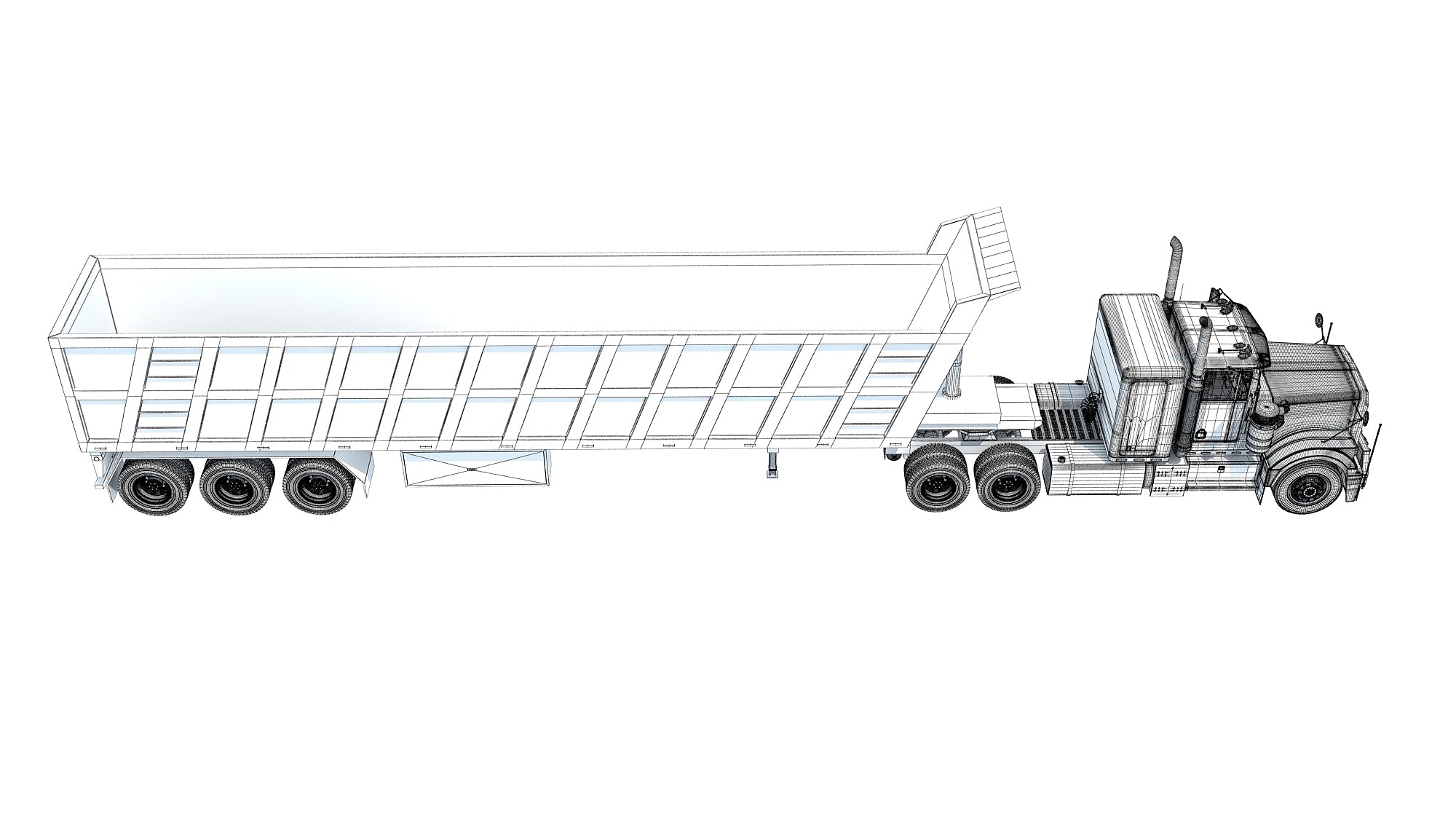 Truck with Tipper Trailer