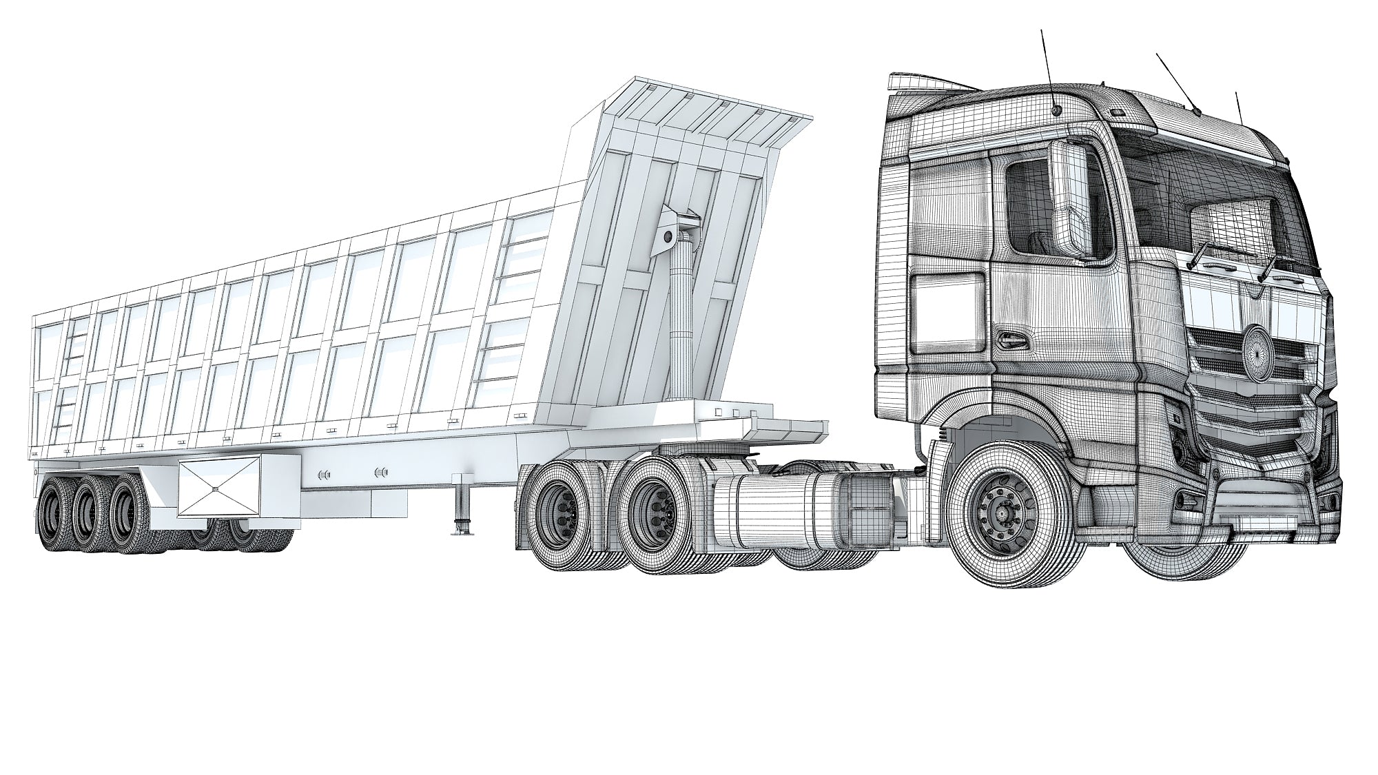 Truck with Tipper Trailer
