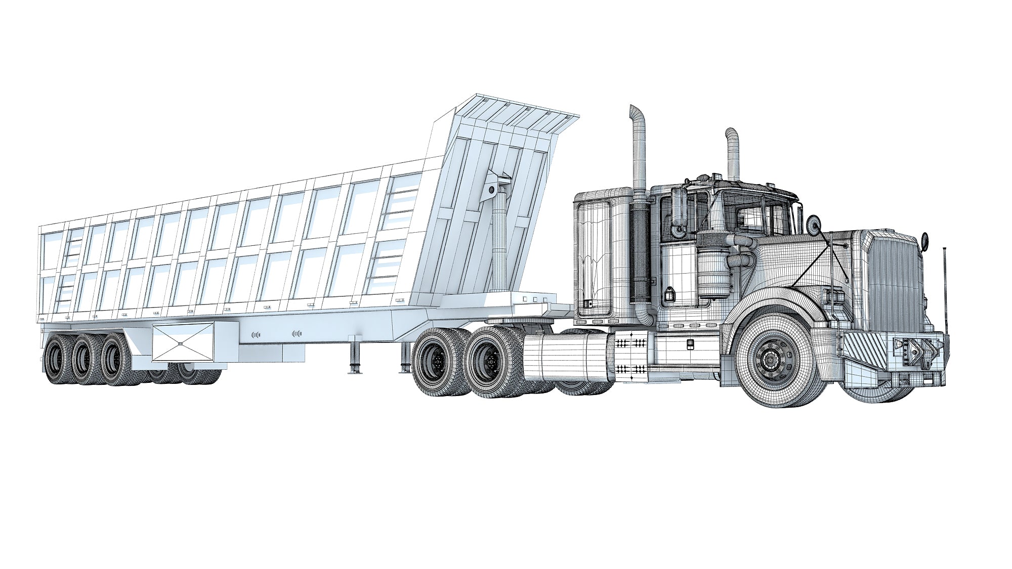 Truck with Tipper Trailer