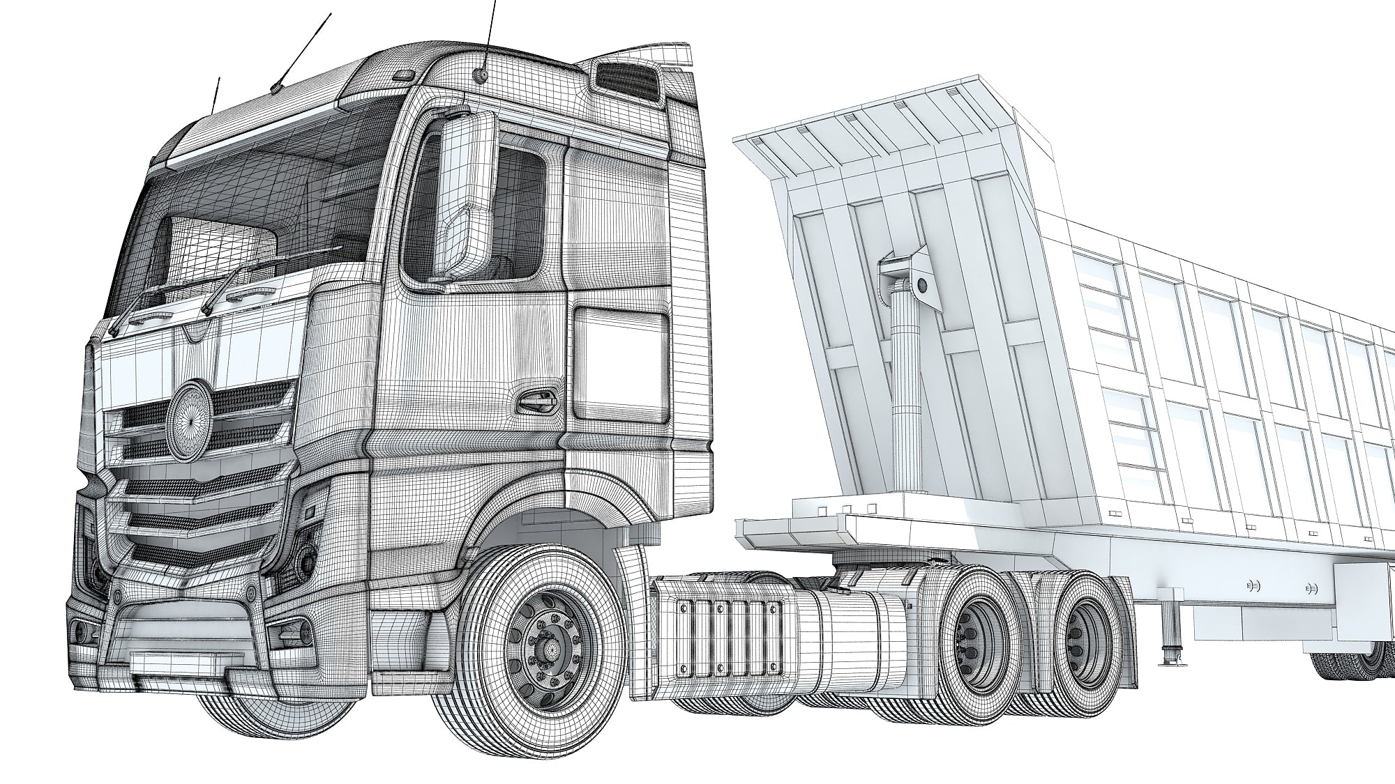 Truck with Tipper Trailer