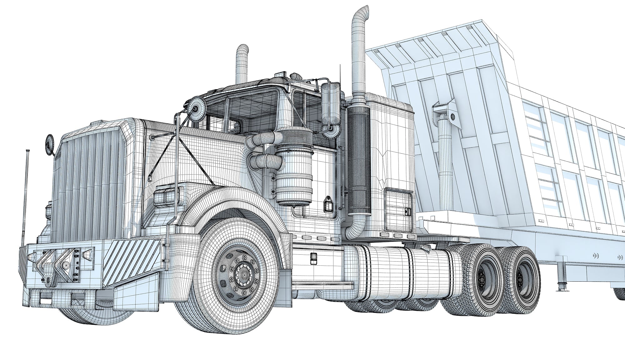 Truck with Tipper Trailer