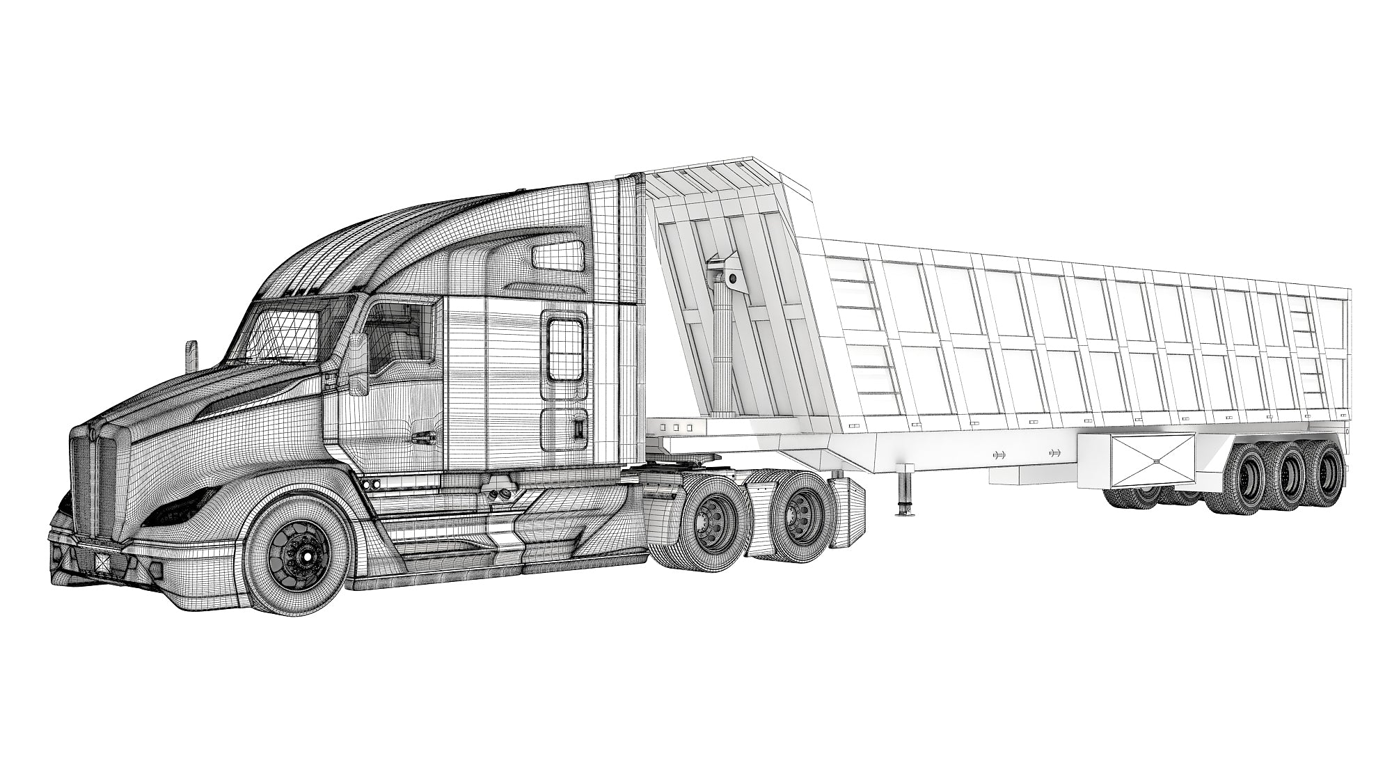 Truck with Tipper Trailer