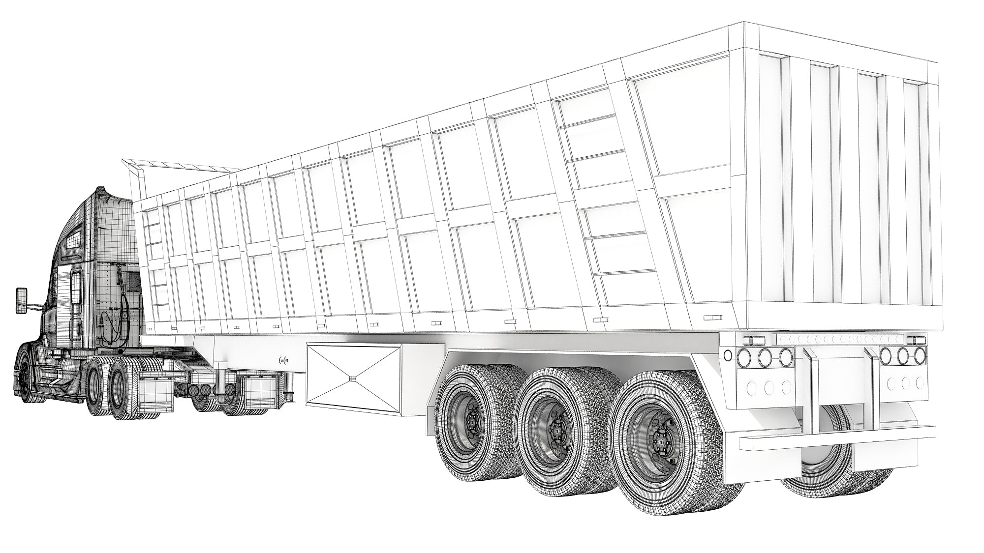 Truck with Tipper Trailer