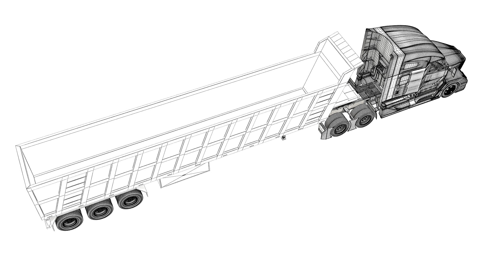 Truck with Tipper Trailer
