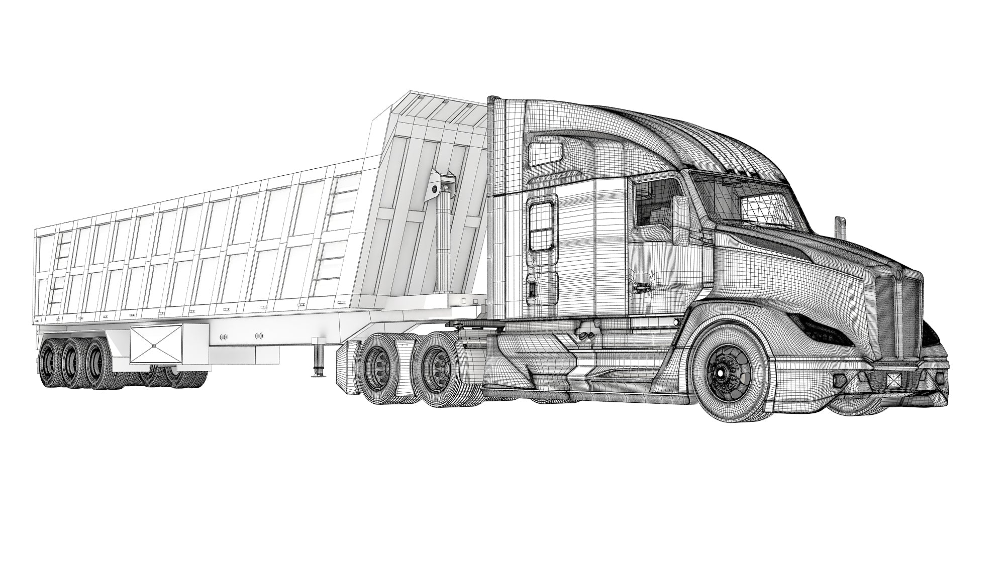 Truck with Tipper Trailer