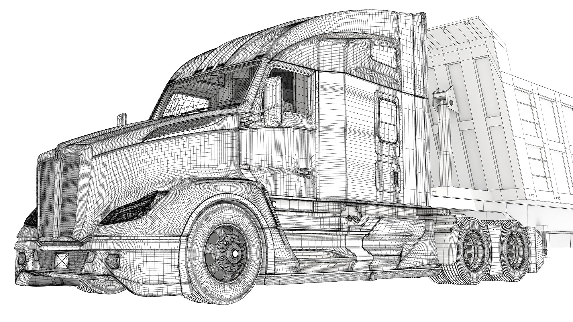 Truck with Tipper Trailer