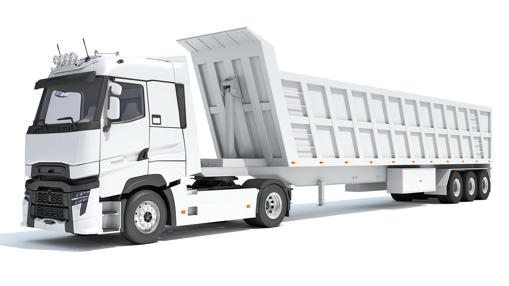 3D Truck with Tipper Trailer
