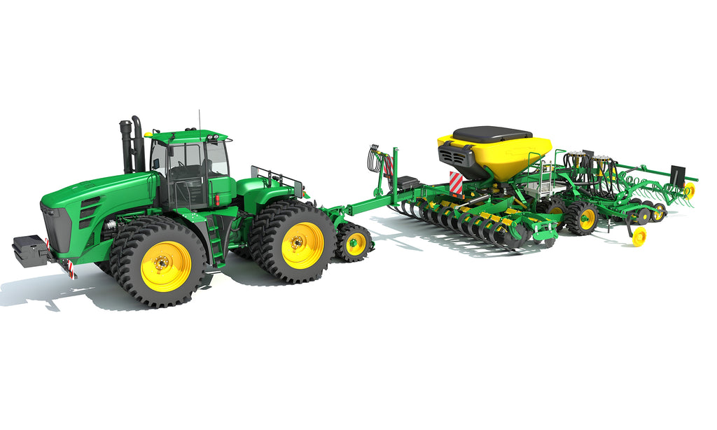3D Tractor and Seed Drill