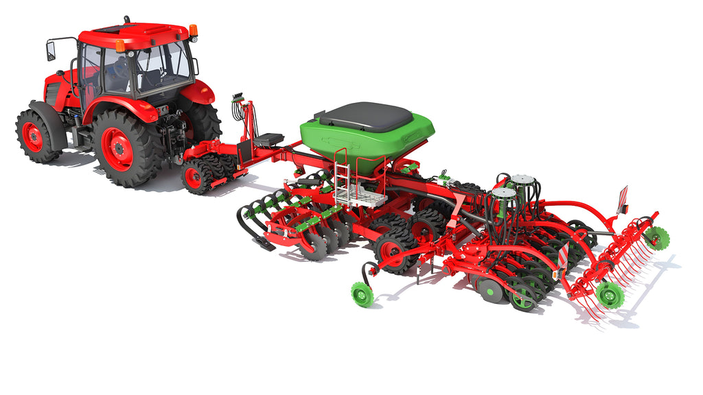 Tractor with Seed Drill