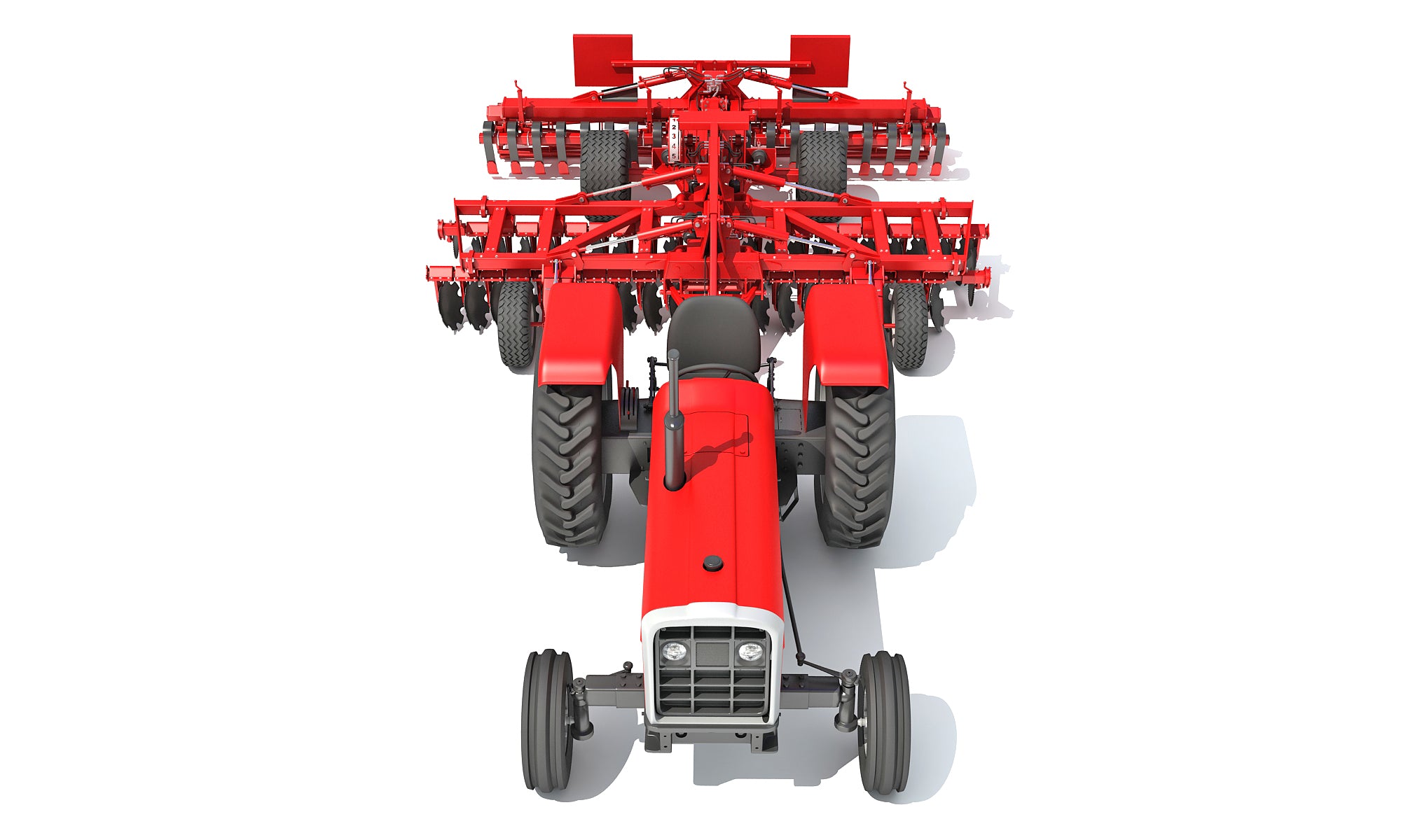 Tractor with Disc Harrow