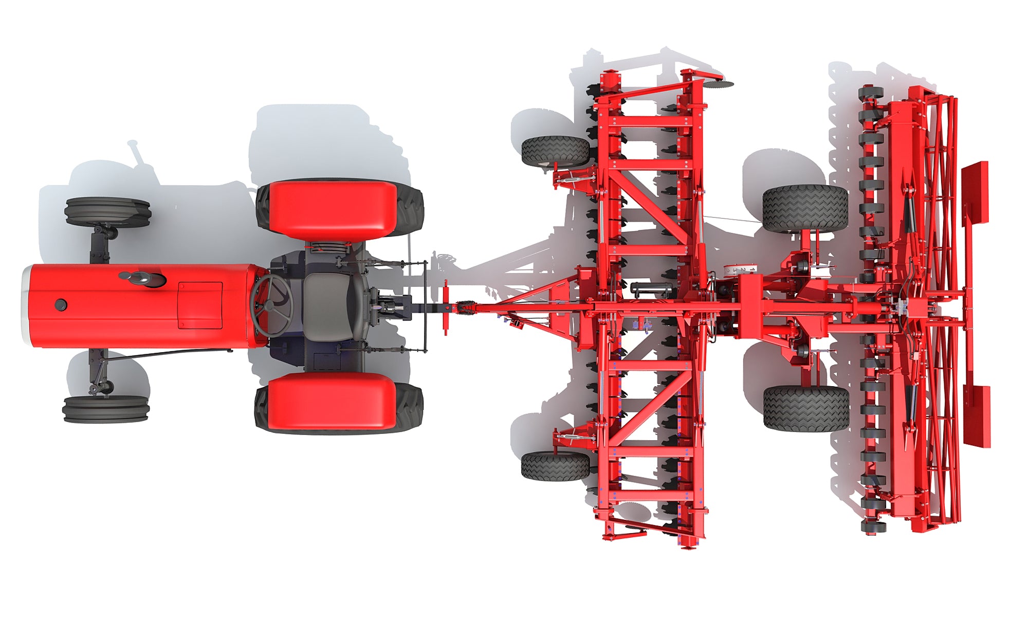 Tractor with Disc Harrow