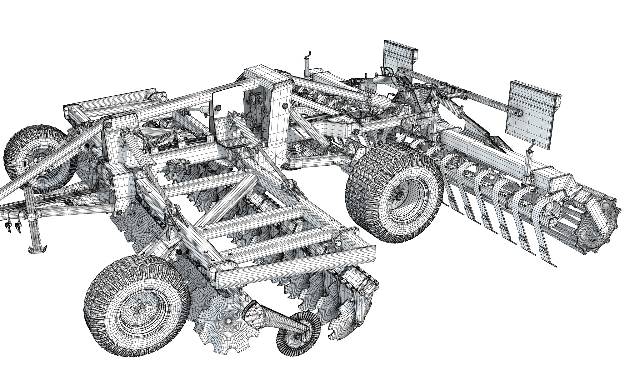 Tractor with Disc Harrow