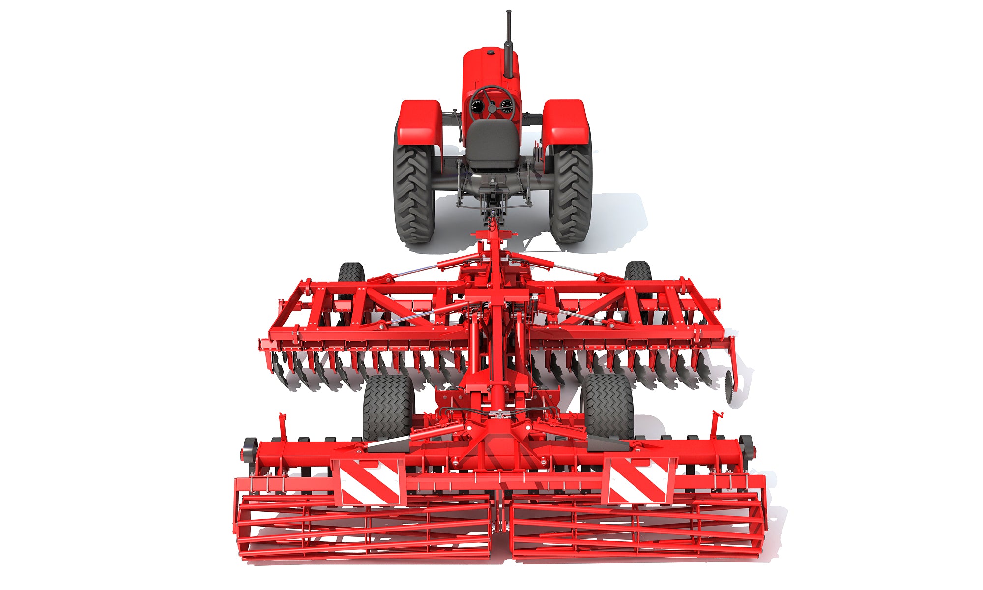 Tractor with Disc Harrow