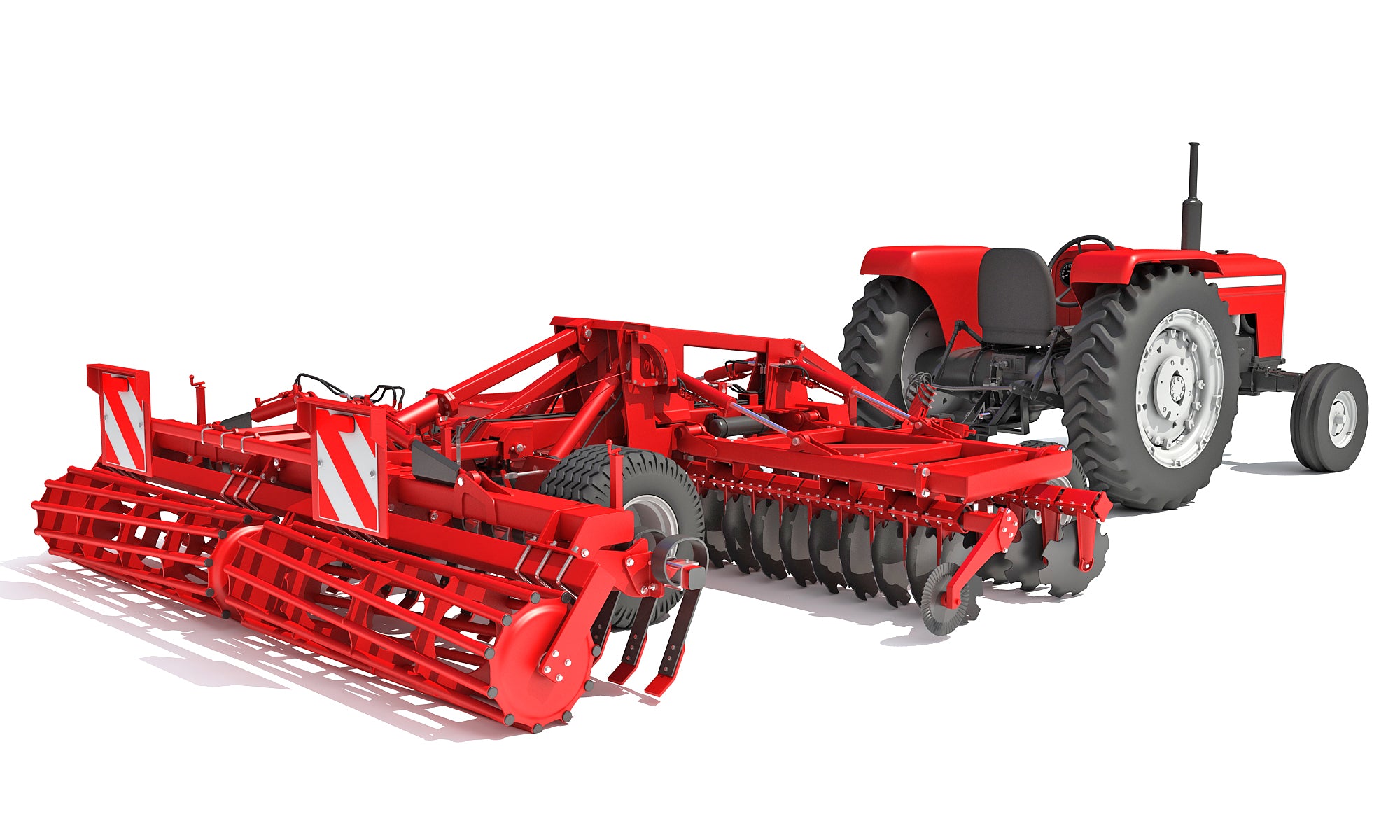 Tractor with Disc Harrow