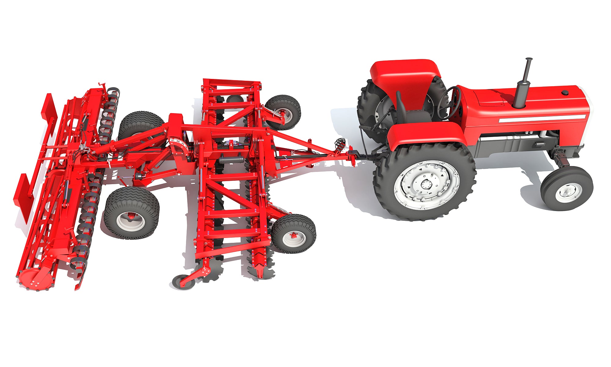 Tractor with Disc Harrow
