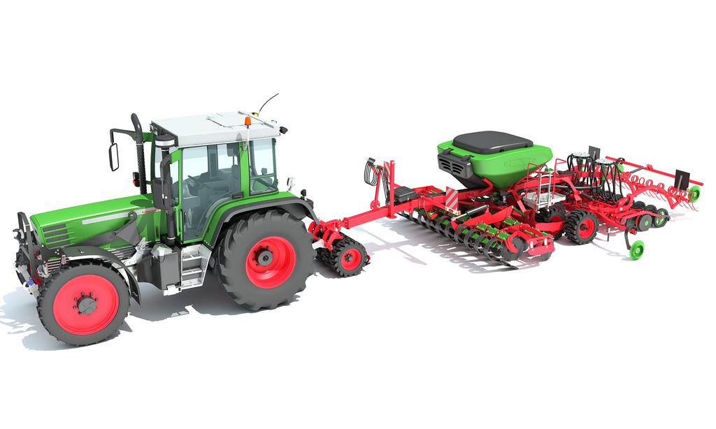 Tractor with Seed Drill