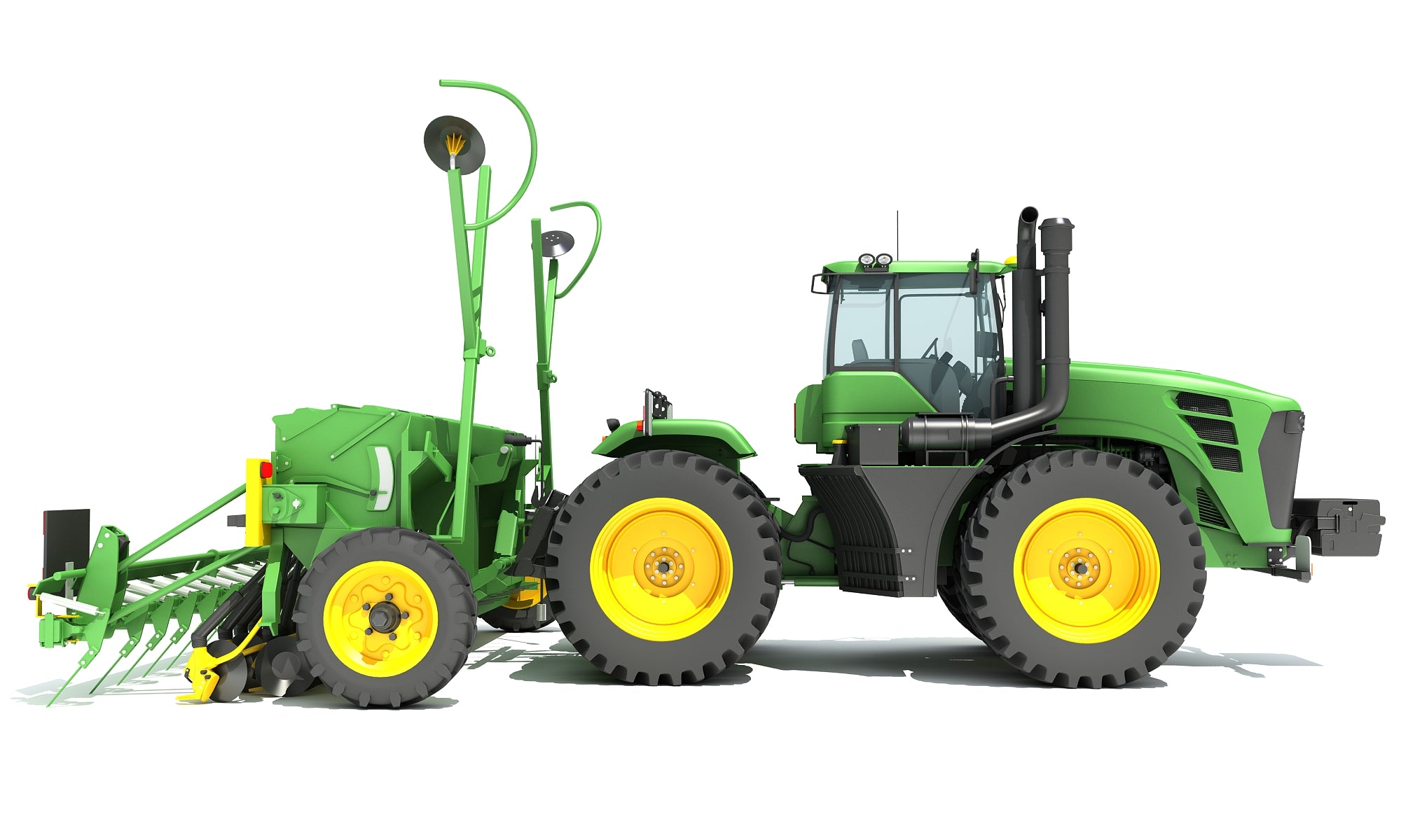 Tractor with Seed Drill