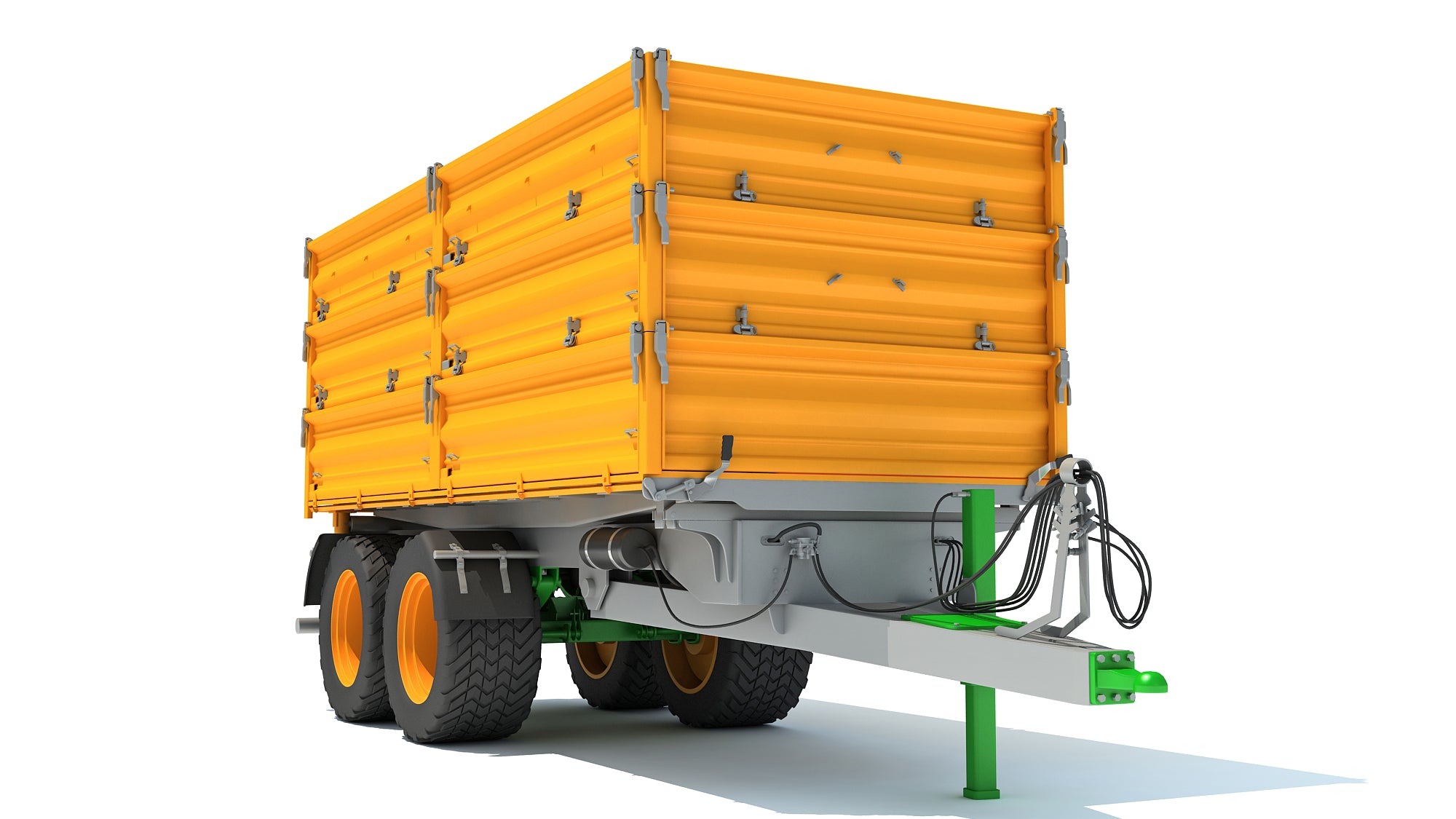 Farm Tractor Trailer 3D model