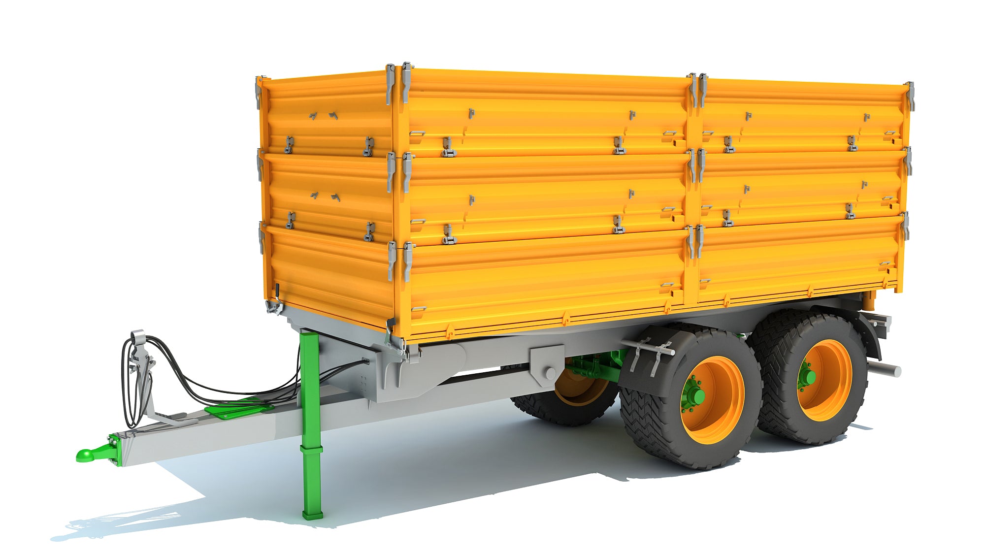 Farm Tractor Trailer 3D model