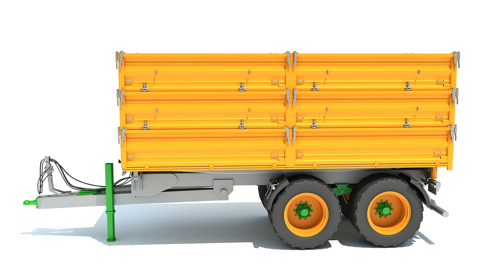 Farm Tractor Trailer 3D model