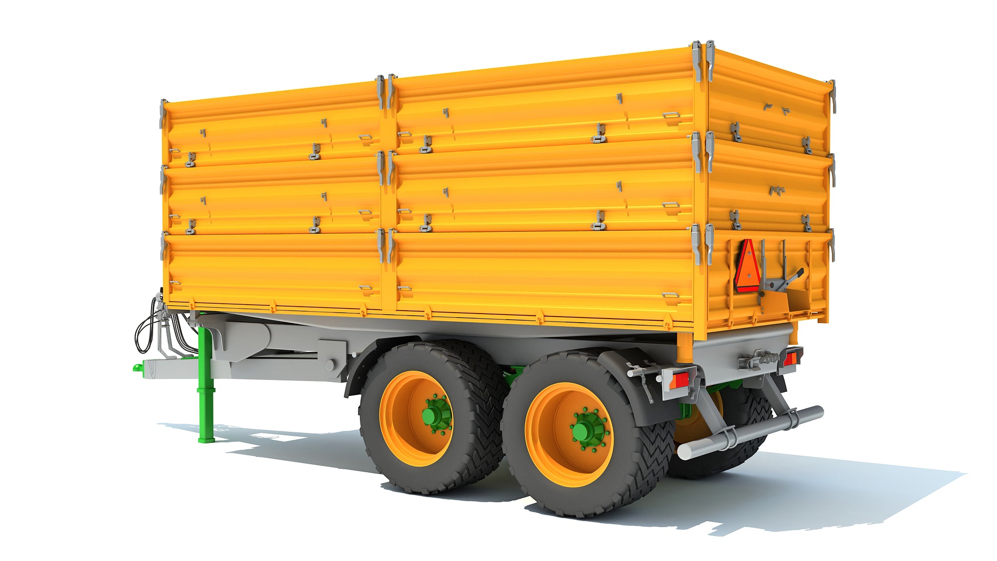 Farm Tractor Trailer 3D model